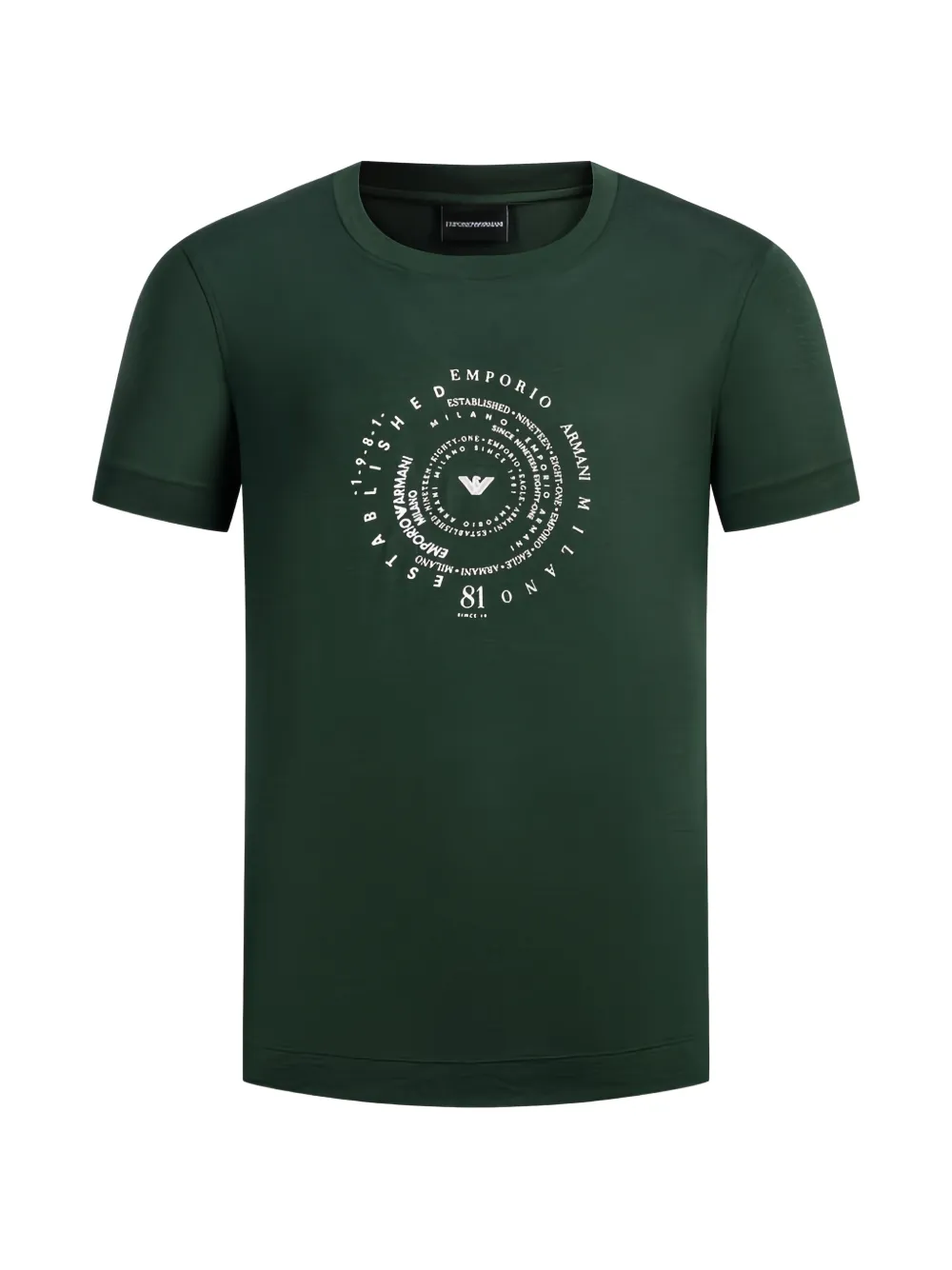 Emporio Armani front-print T-shirt - Verde