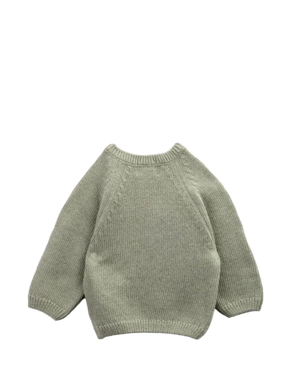  Knot Sage Cloud Knitted Wool Sweater - Green 