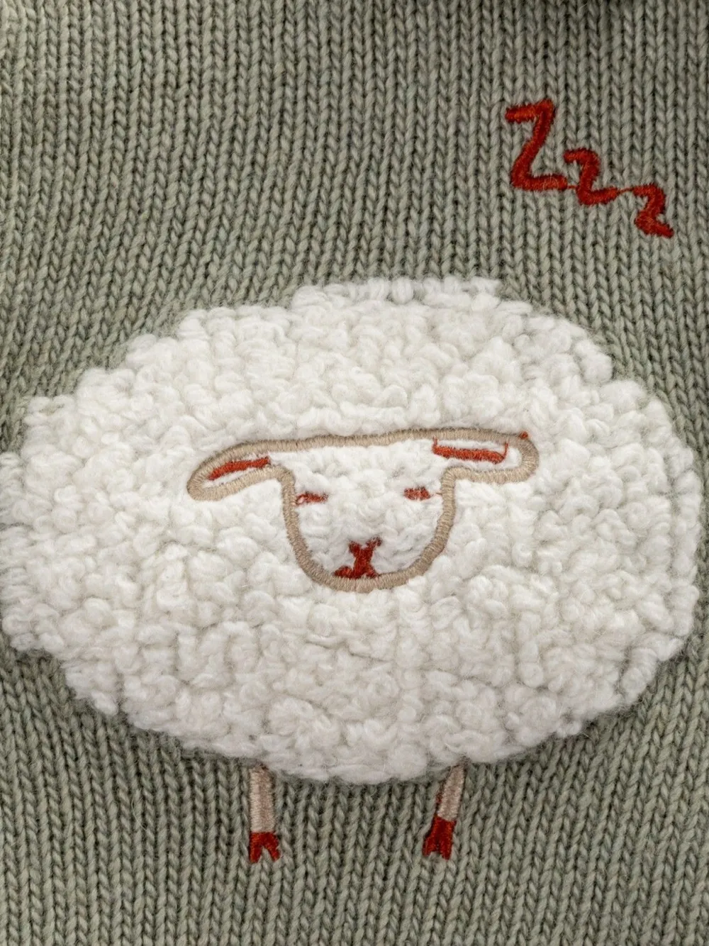  Knot Sage Cloud Knitted Wool Sweater - Green 