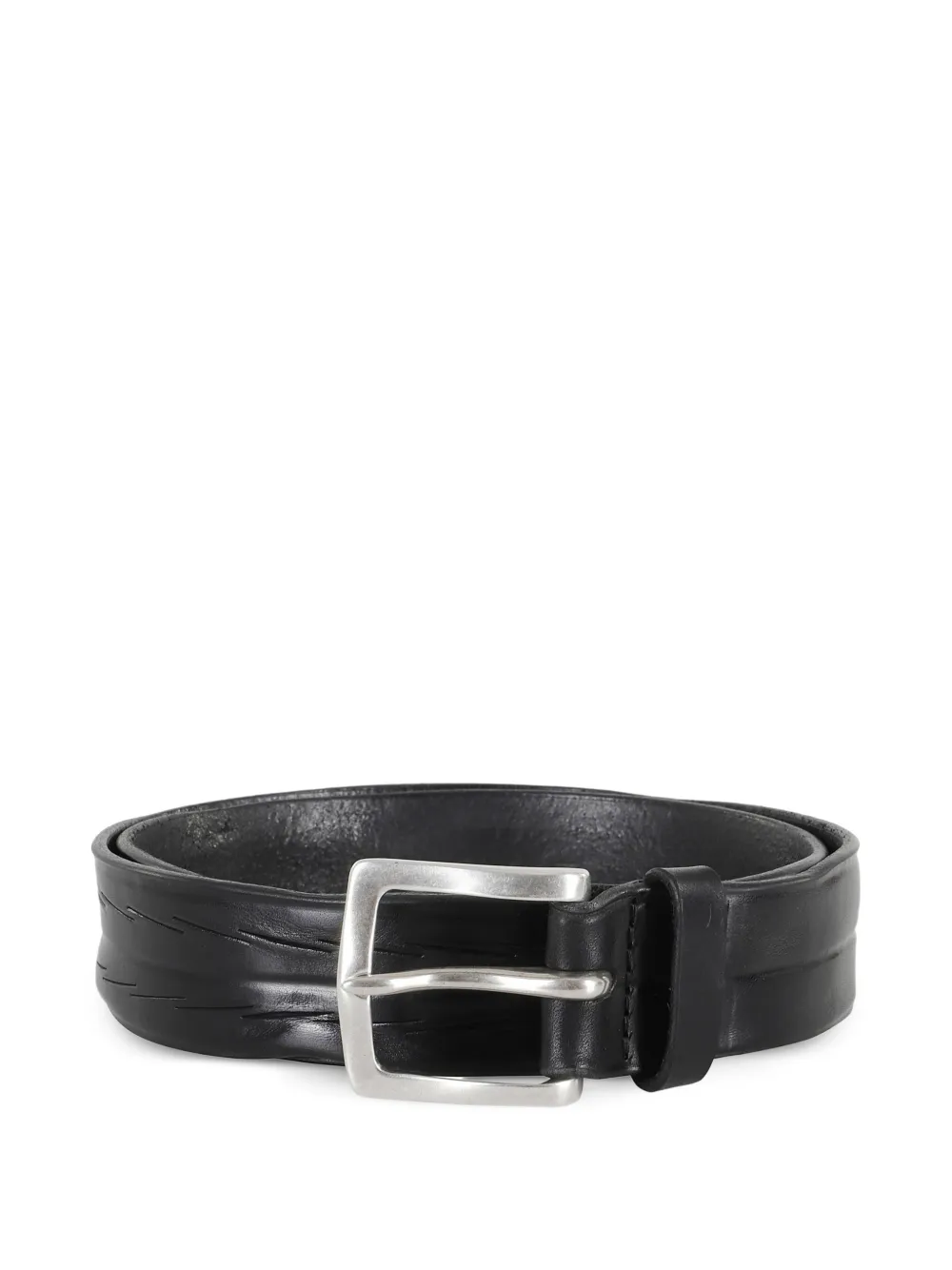 Orciani textured leather belt - Nero