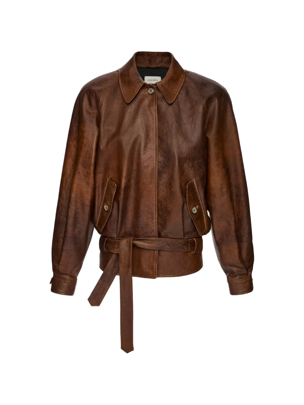 Magda Butrym belted jacket - Marrone