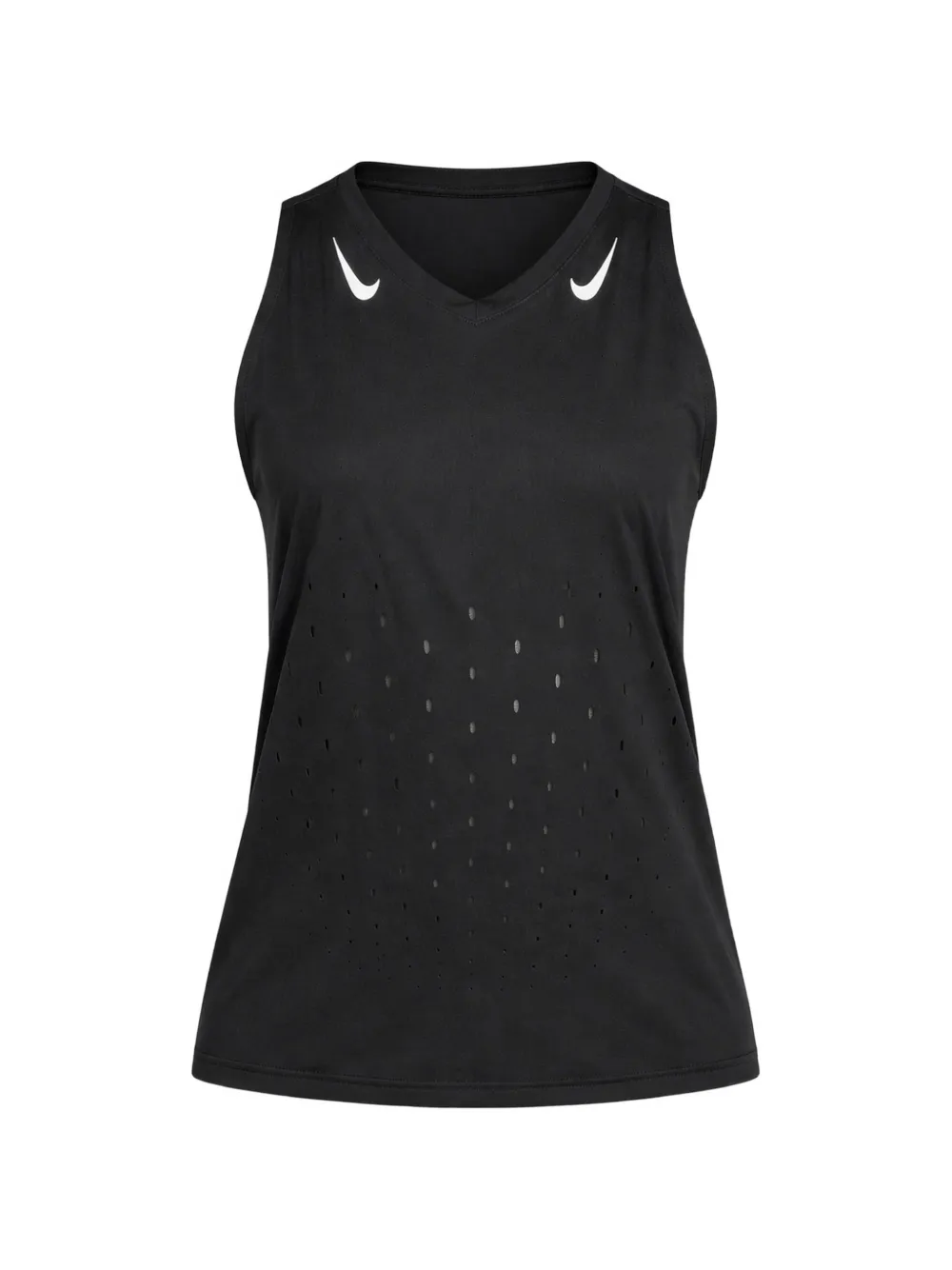 Nike Tanktop met geperforeerd logo Zwart