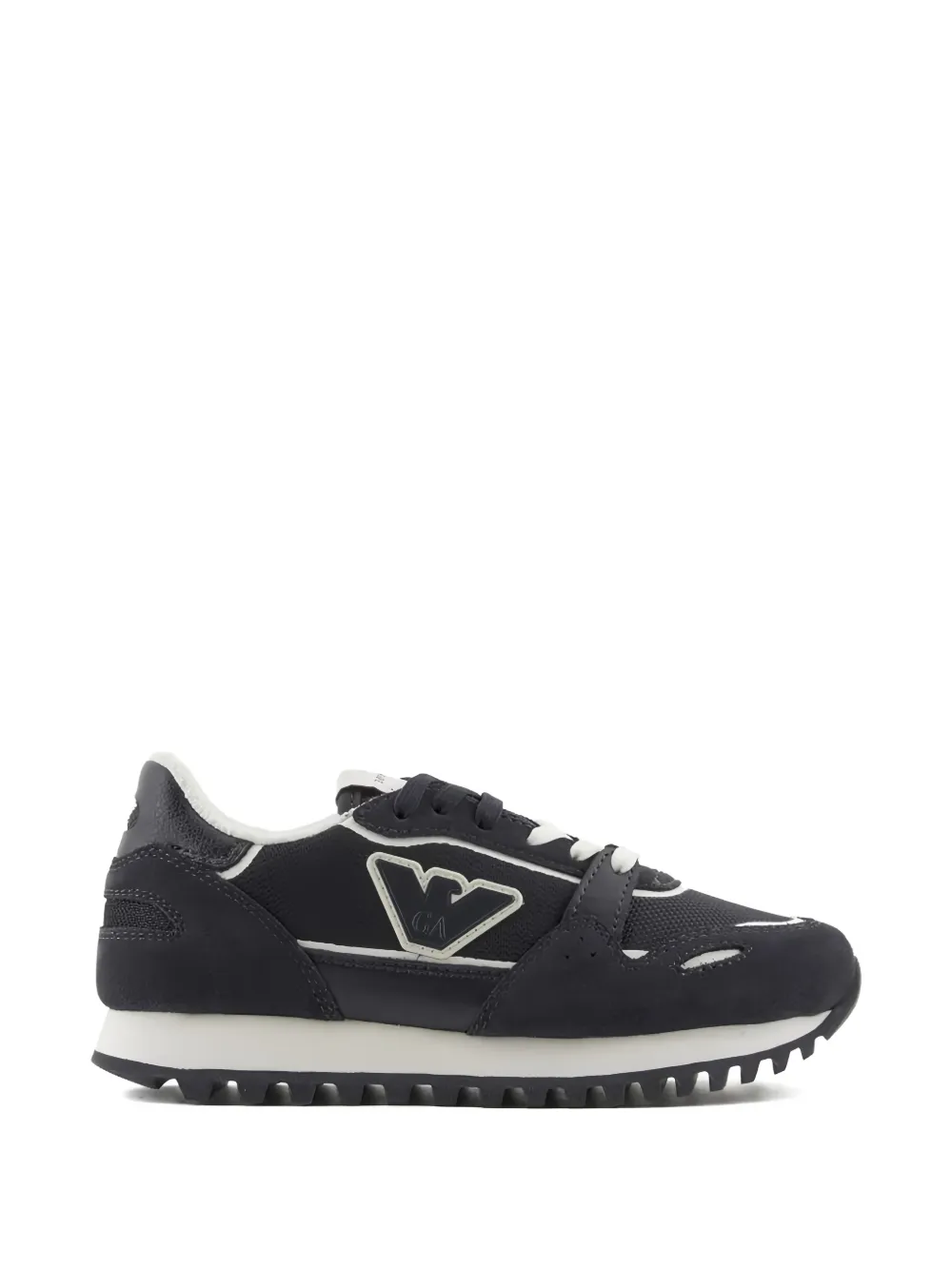 Emporio Armani Kids Eagle Patch sneakers Blauw