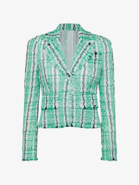 Thom Browne striped sheer tweed jacket