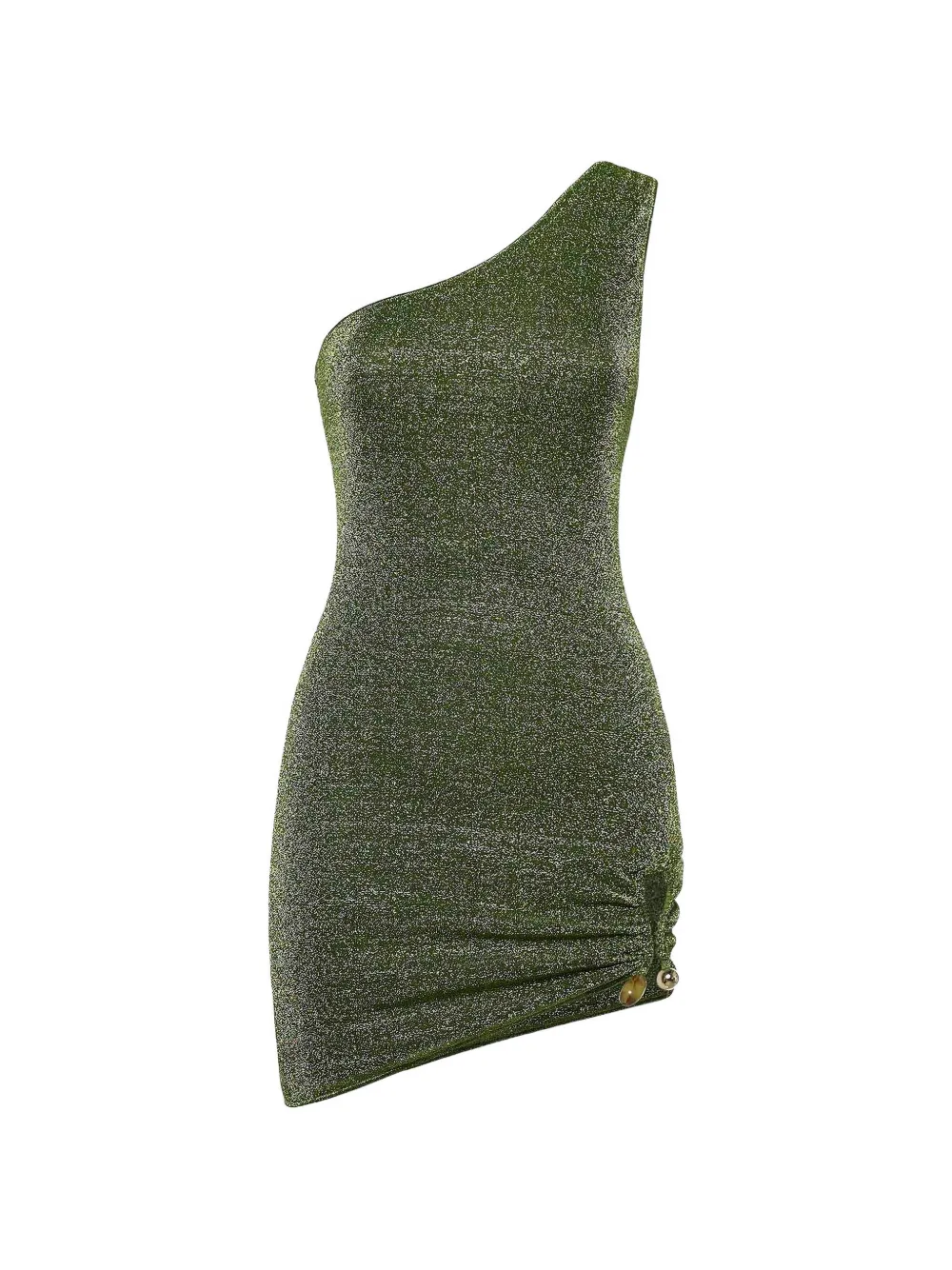 Oséree one-shoulder ruched dress - Verde