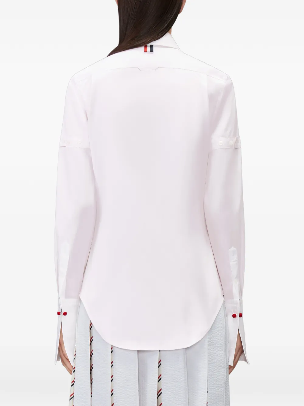 Thom Browne Popeline blouse met armbanden en Franse manchetten Roze