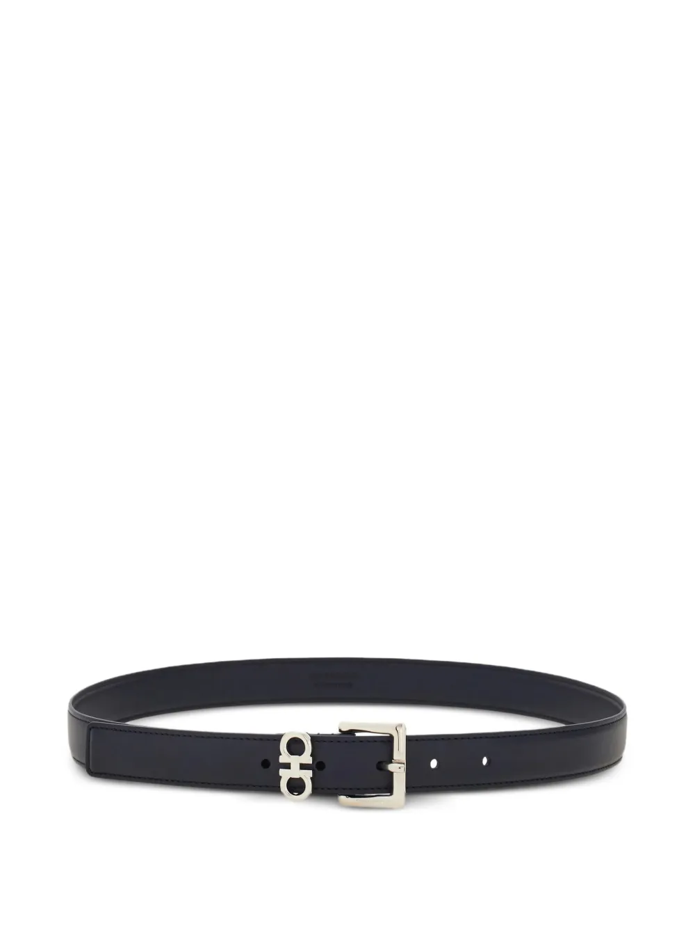 Ferragamo Gancini buckle leather belt - Nero