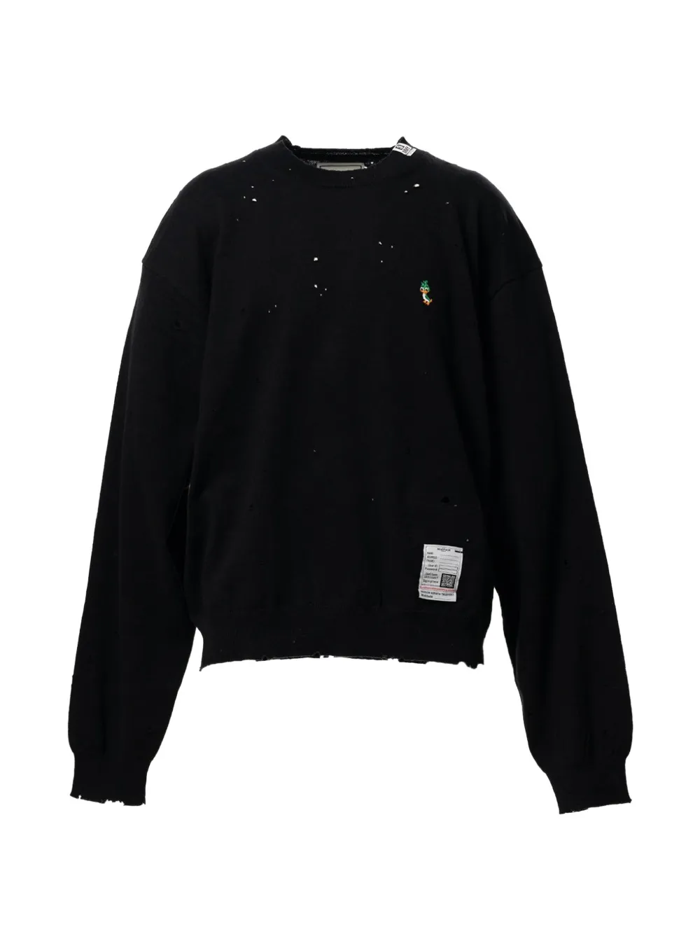Maison MIHARA YASUHIRO distressed-effect knitted sweatshirt - Nero