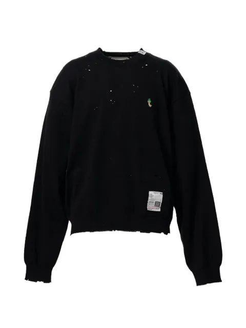 Maison MIHARA YASUHIRO 디스트레스드 이펙트 니트 스웨트셔츠