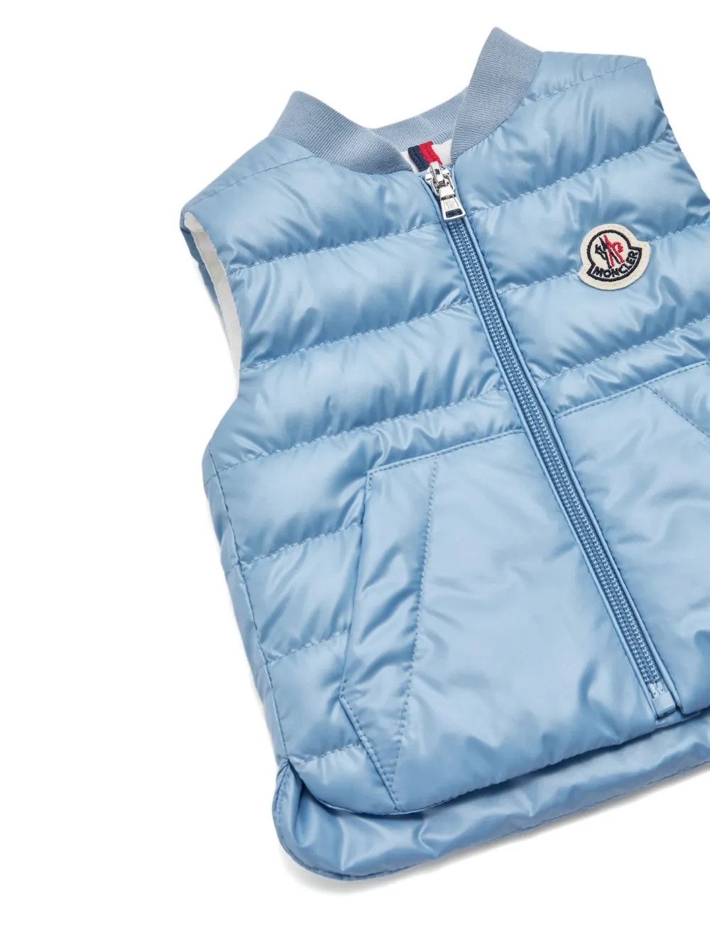 Moncler Enfant Rezzan gewatteerde bodywarmer Blauw