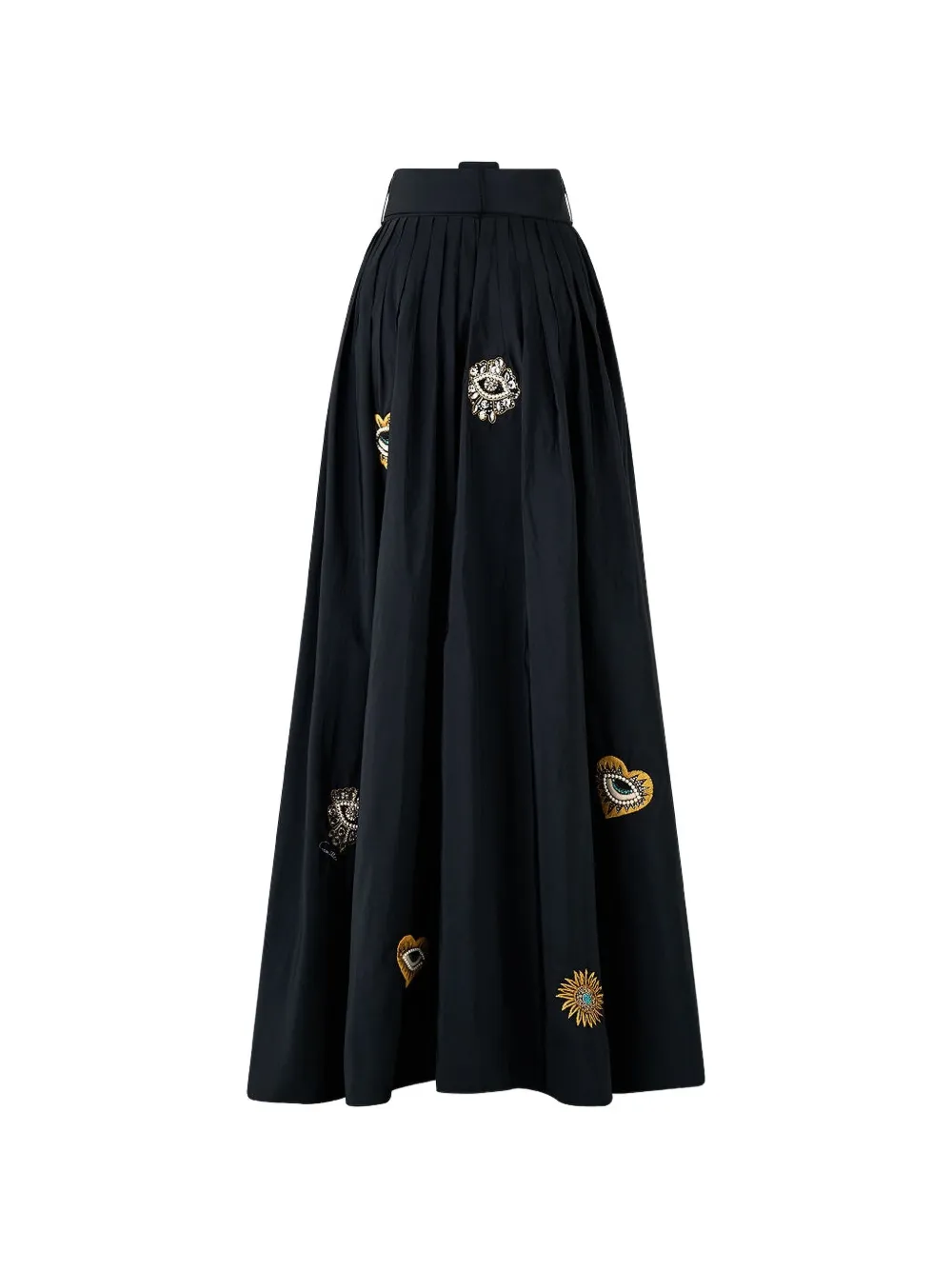  Camilla Belted Taffeta Skirt - Black 
