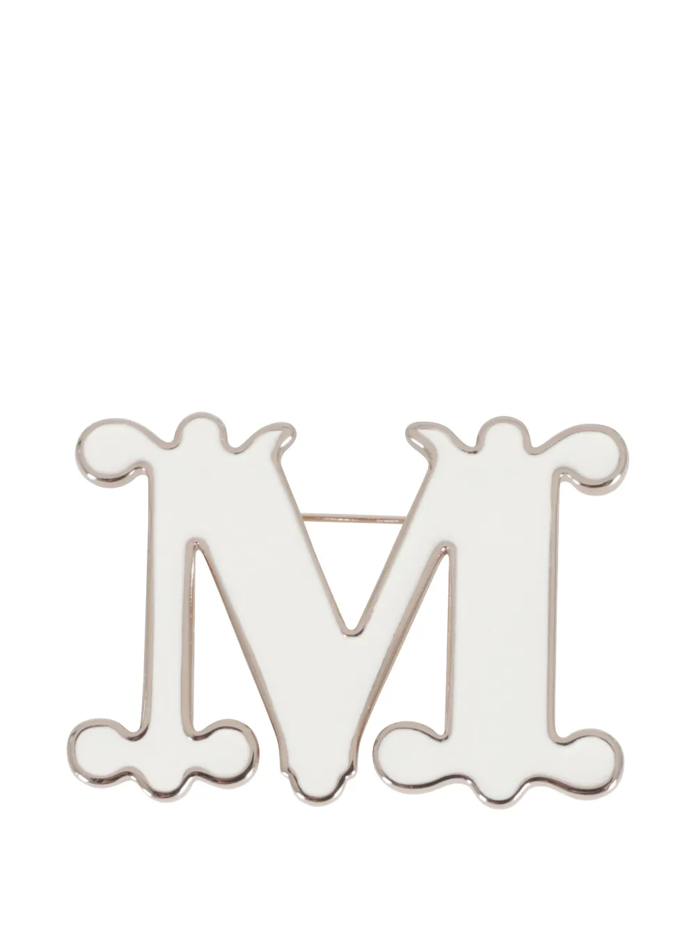 Weekend Max Mara letter-design brooch - Argento