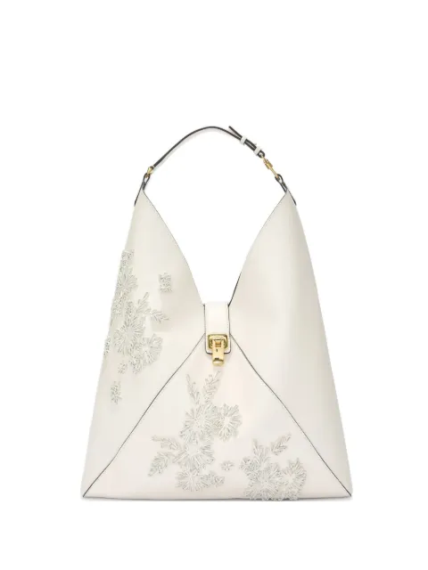 Ermanno Scervino tote grande de piel con bordado floral