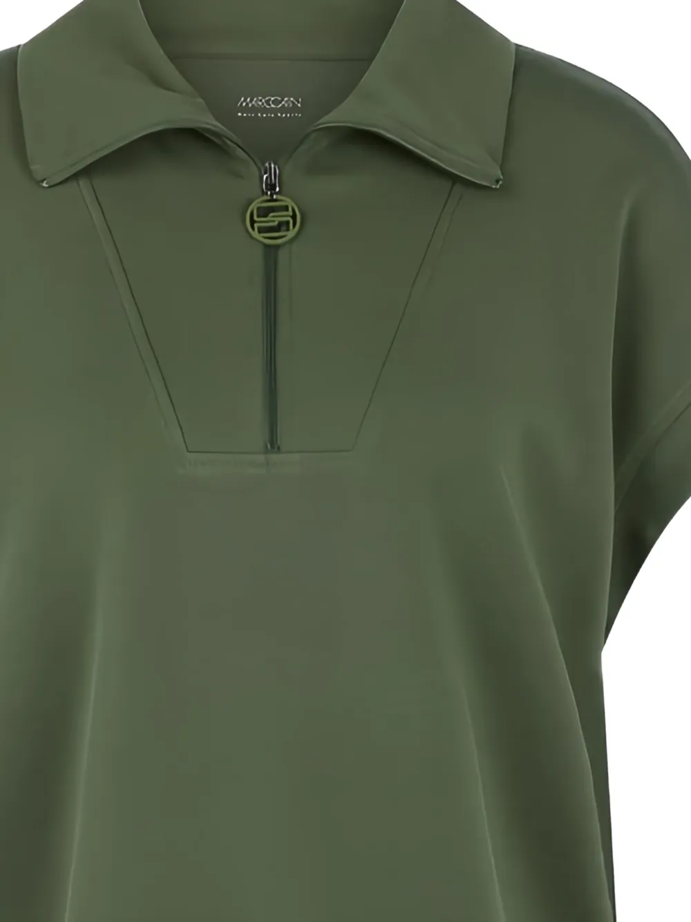 Marccain Zip-up Polo Shirt - Green 