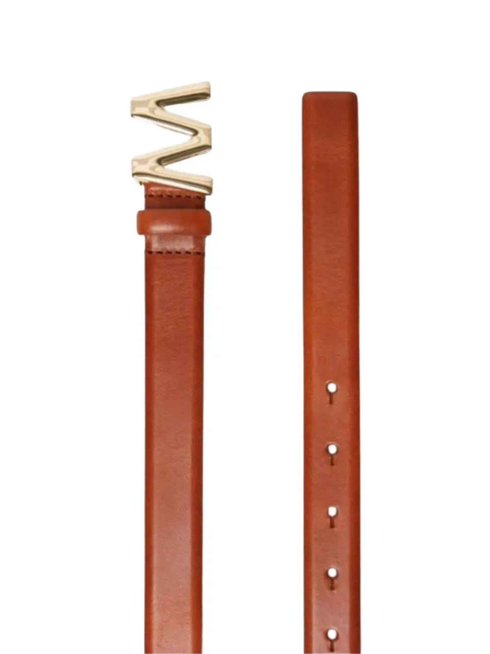  Weekend Max Mara Buckle Leather Belt - Brown 