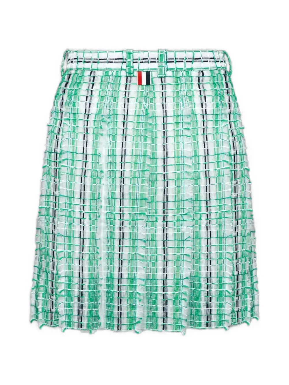  Thom Browne Gonna Plissettata A Righe - Verde 