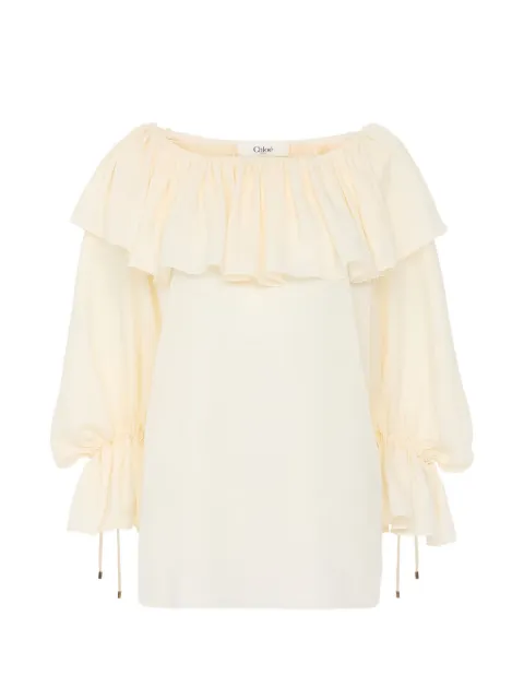 Chloé ruffled long-sleeve blouse