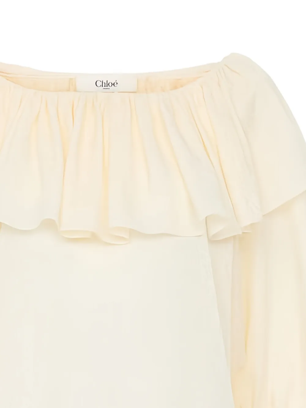 Chloé Blouse met ruches Beige