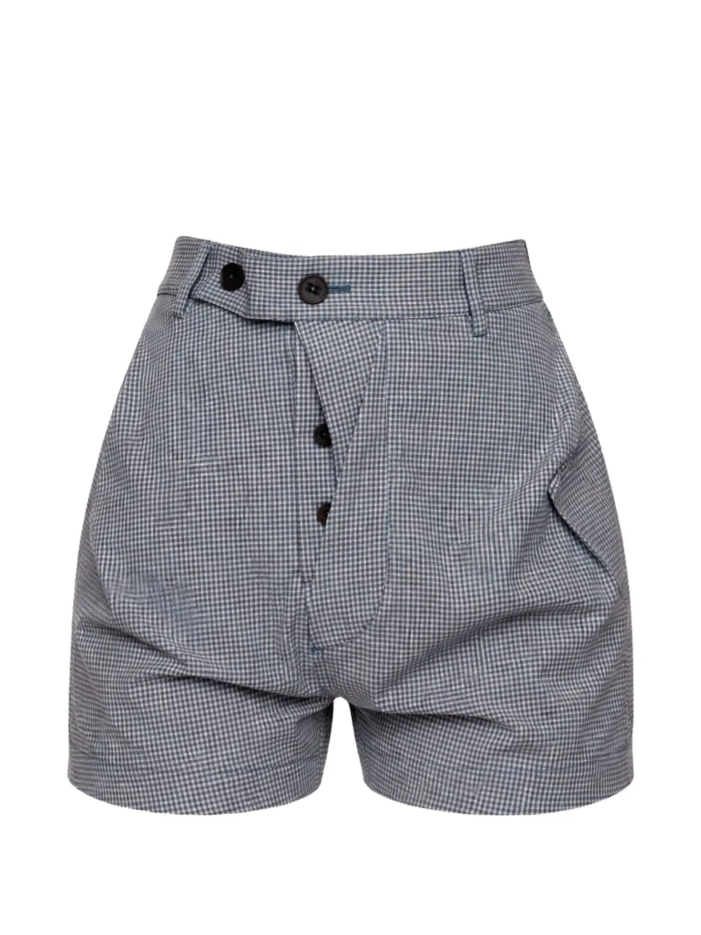 Vivienne Westwood gingham-pattern shorts - Blu