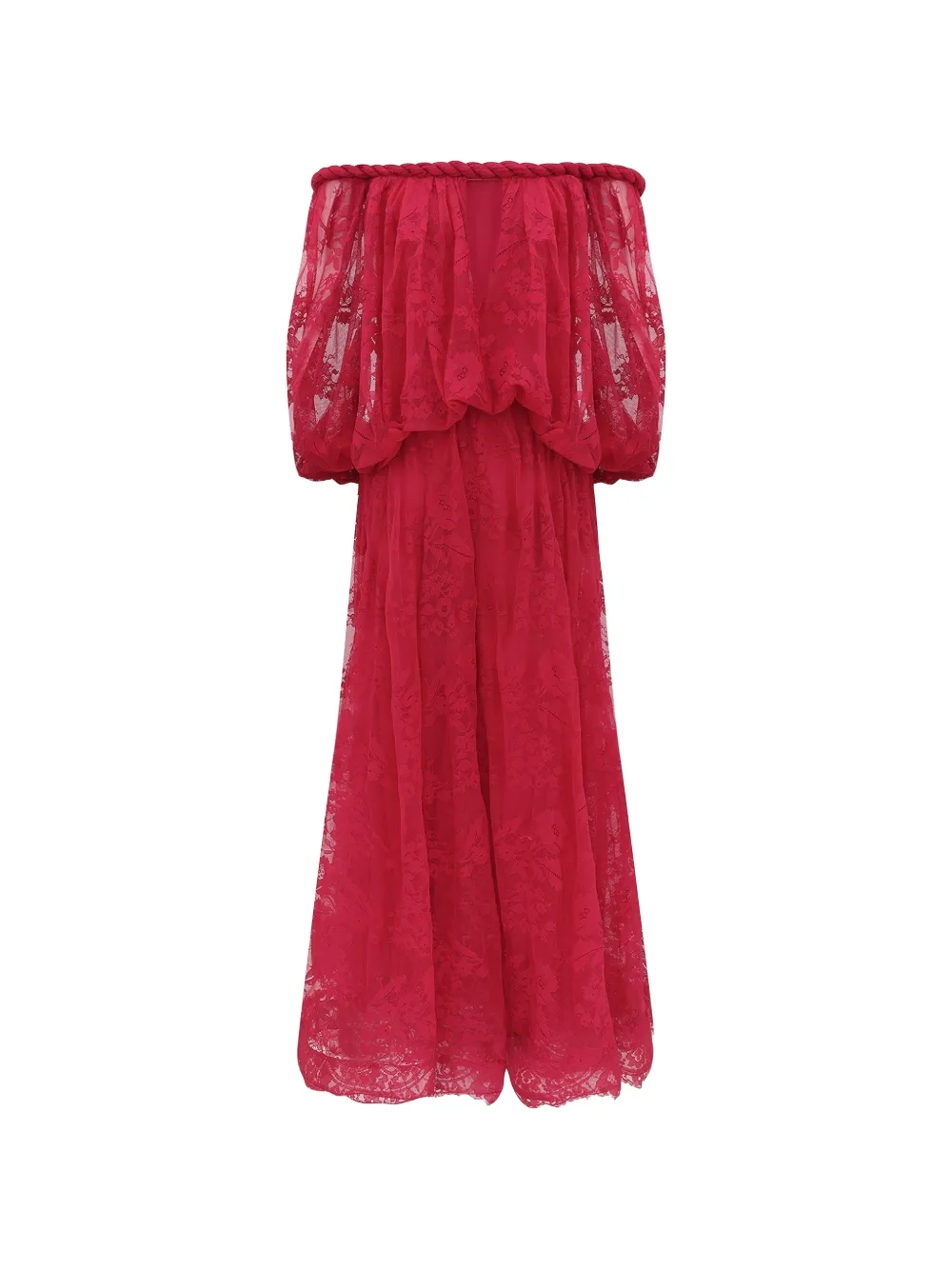 ZIMMERMANN Luna braided lace maxi dress - Rosso