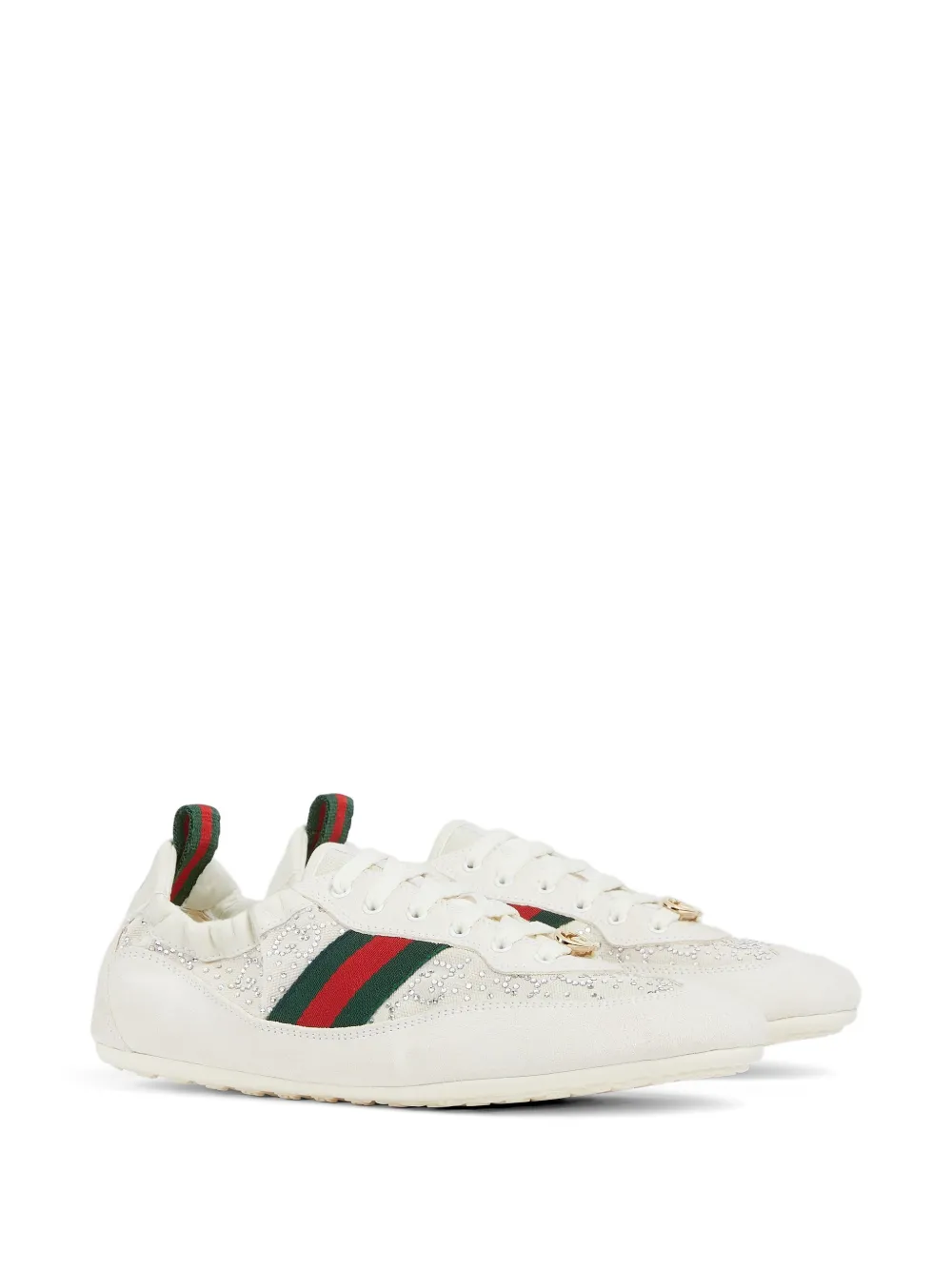 Gucci Shift GG crystal sneakers Beige