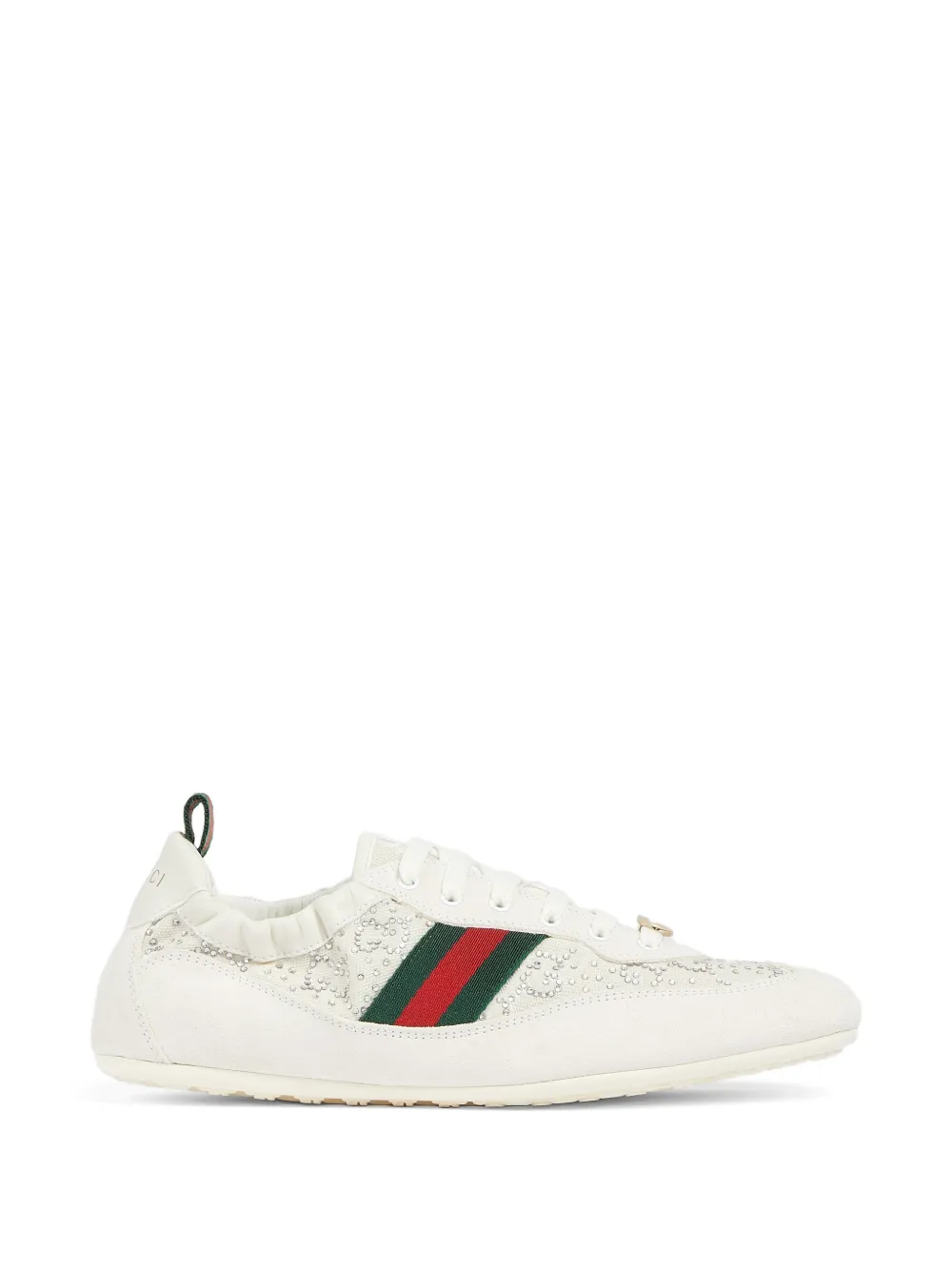 Gucci Shift GG crystal sneakers Beige