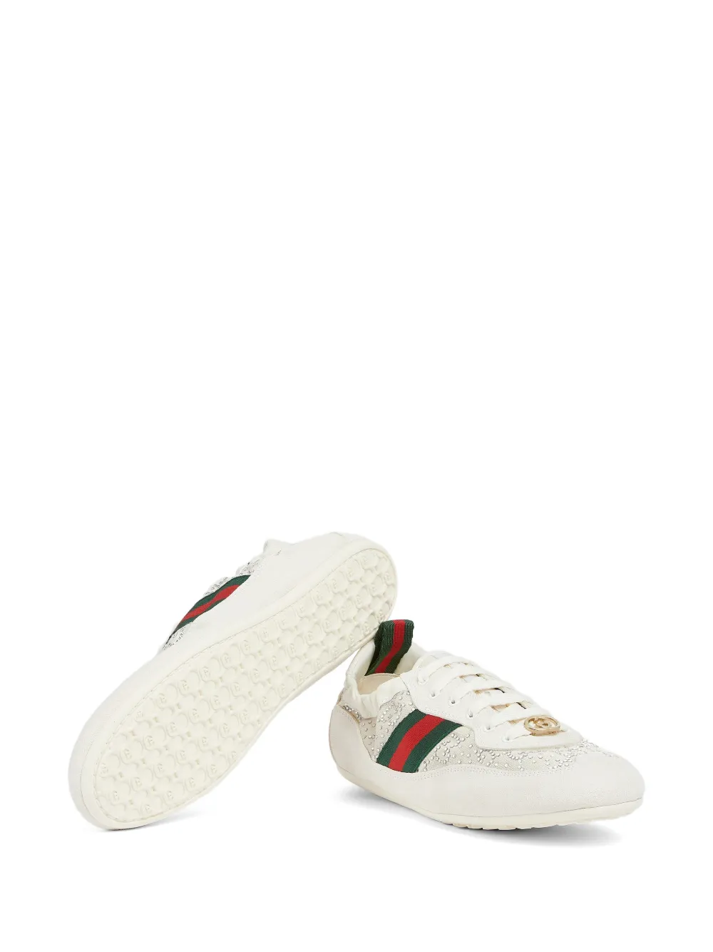 Gucci Shift GG crystal sneakers Beige