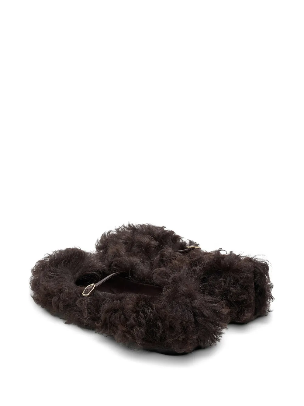 Dorothee Schumacher Furry Fantasy curly-sheepskin ballet flats Bruin