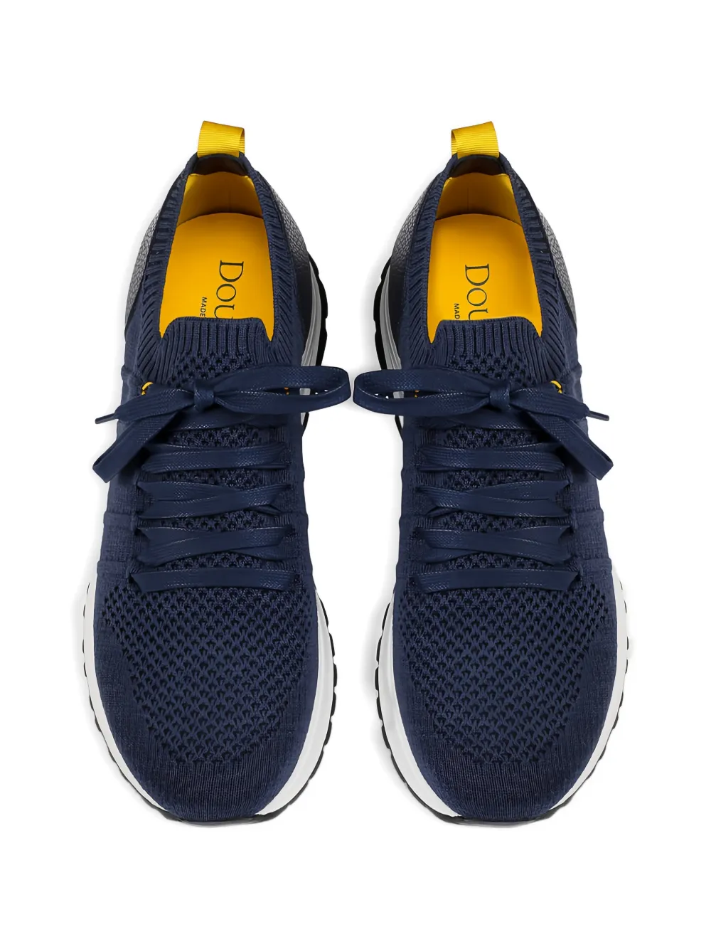 Doucal's Sneakers met hieldetail Blauw