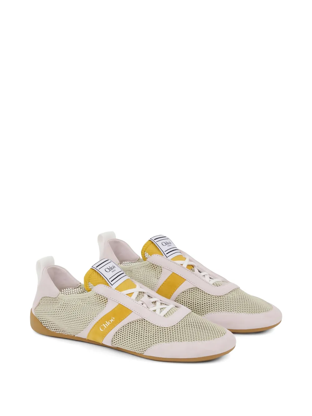 Chloé Kick sneakers met logodetail Beige