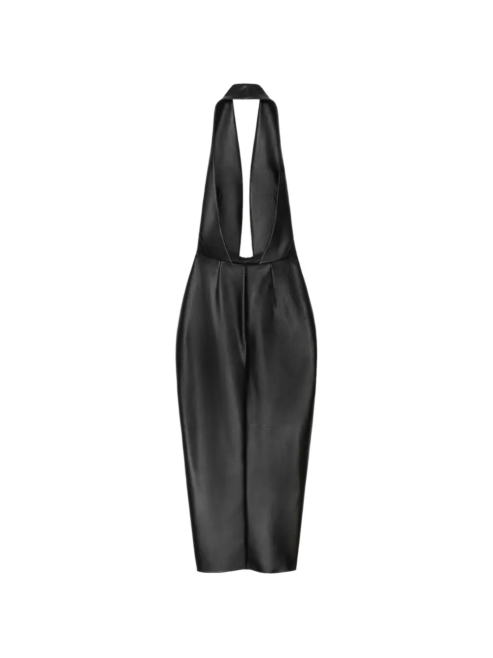 Givenchy Gedrapeerde jurk van nappa leer Zwart