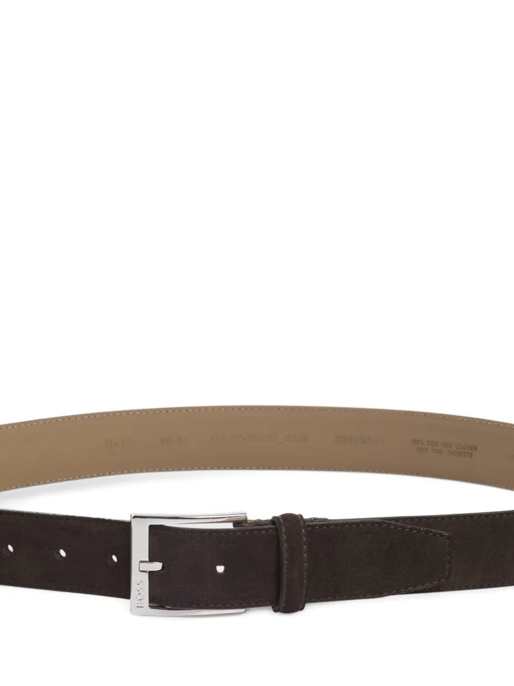  Boss Square-buckle Leather Belt - Brown 