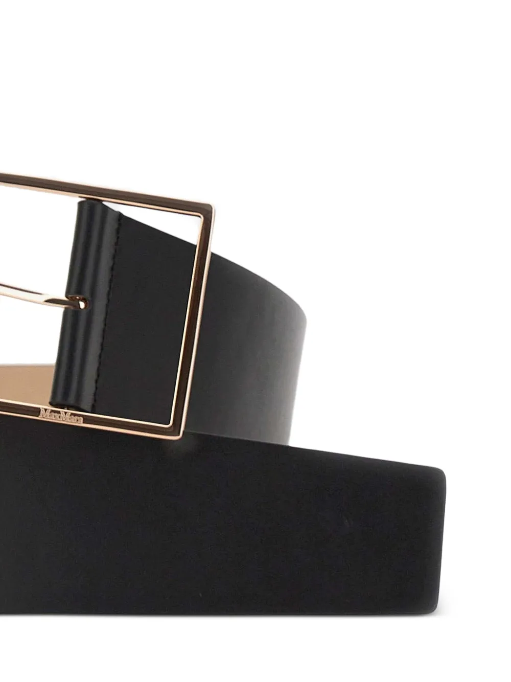 Max Mara Riem met vierkante gesp Zwart