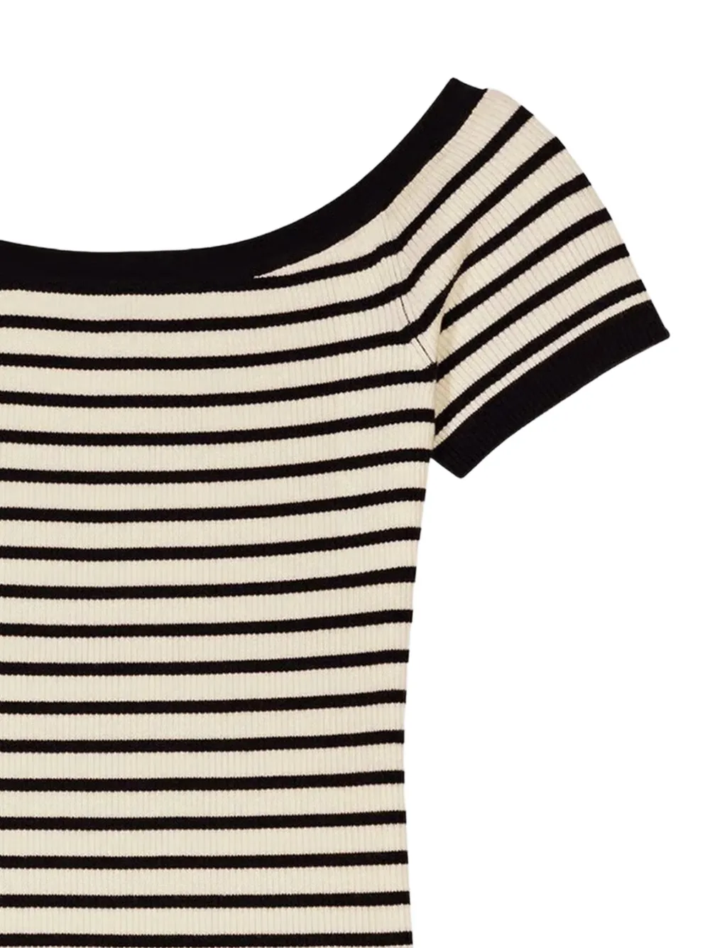  Maje Striped Short-sleeve T-shirt - Neutrals 