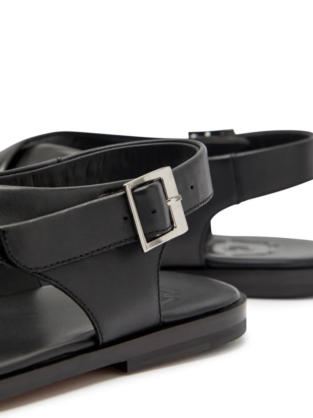 Grenson Micah leather sandals Zwart