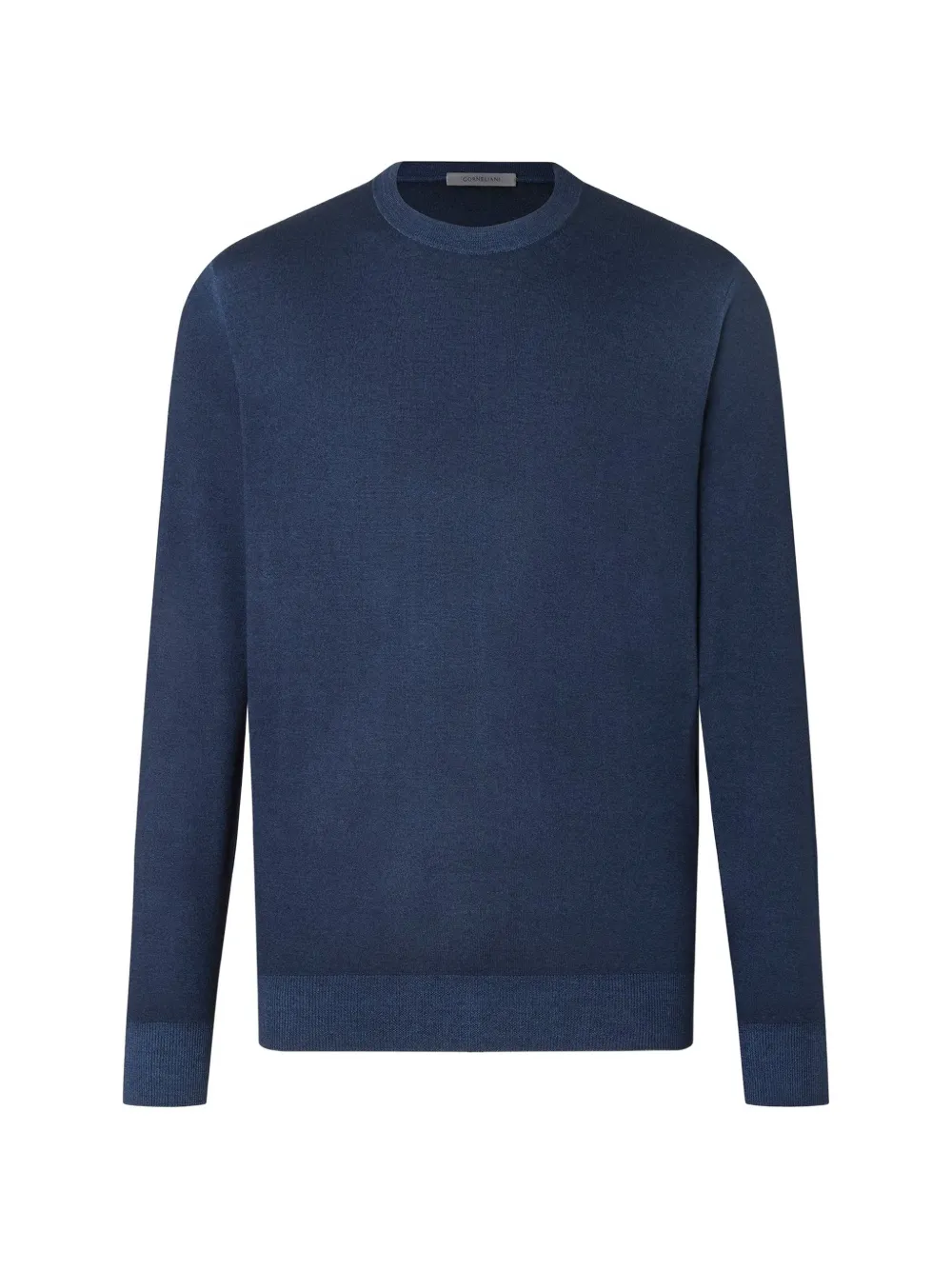 Corneliani ribbed crew neck sweater - Blue