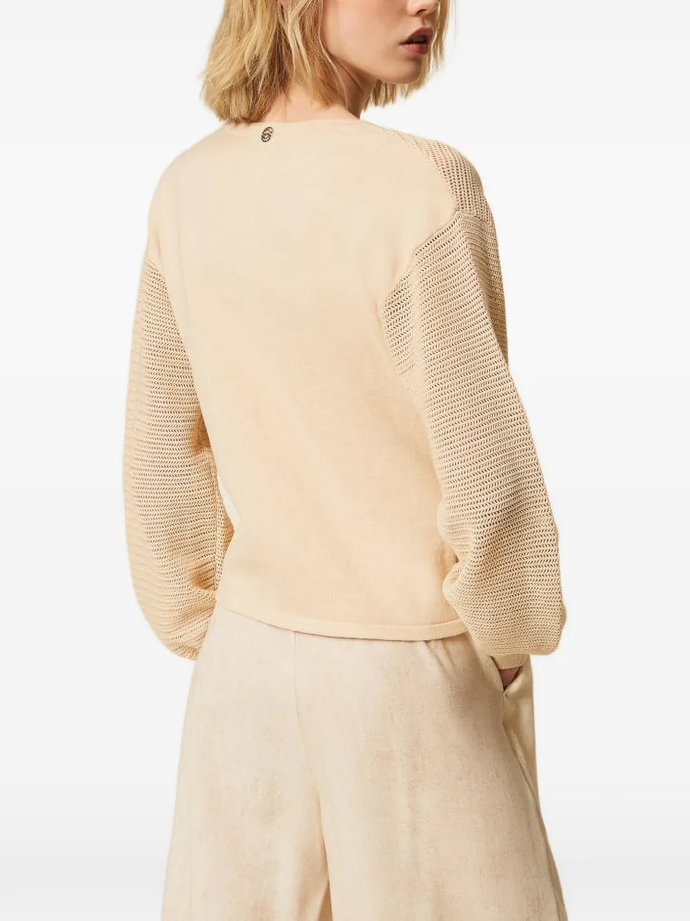 TWINSET Vest en top met mesh Beige