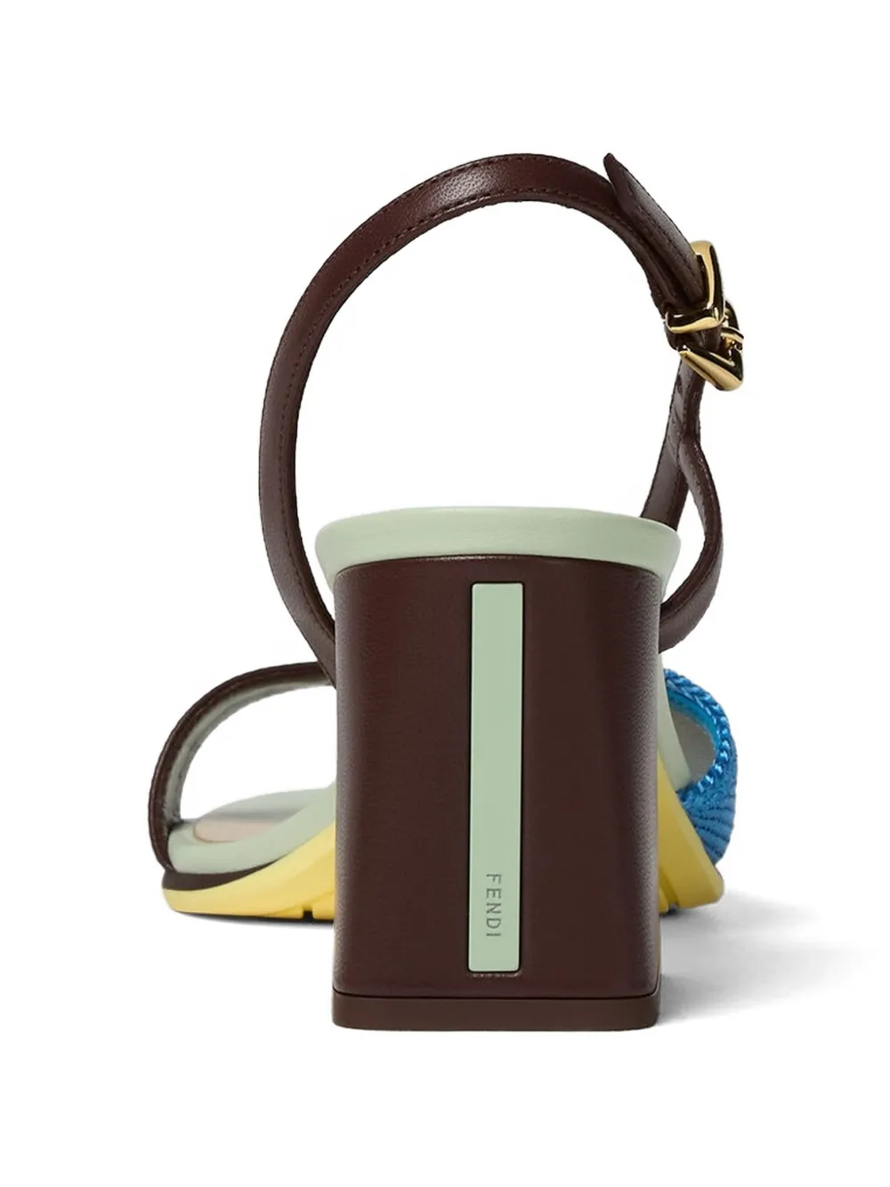 FENDI block heel slingback shoes Blauw