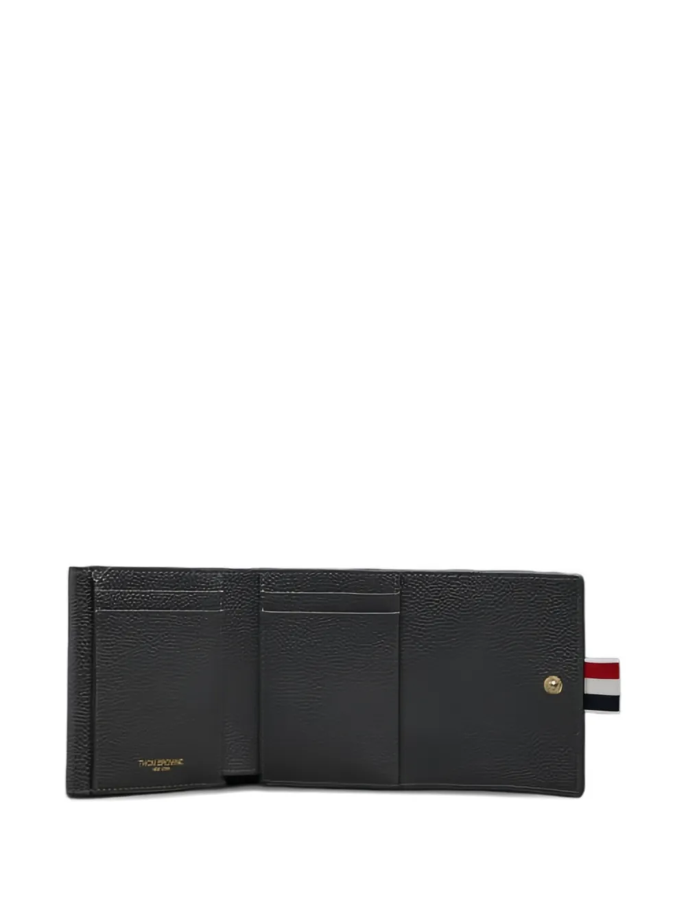 Thom Browne Small Pebble-grain Wallet - Grey 