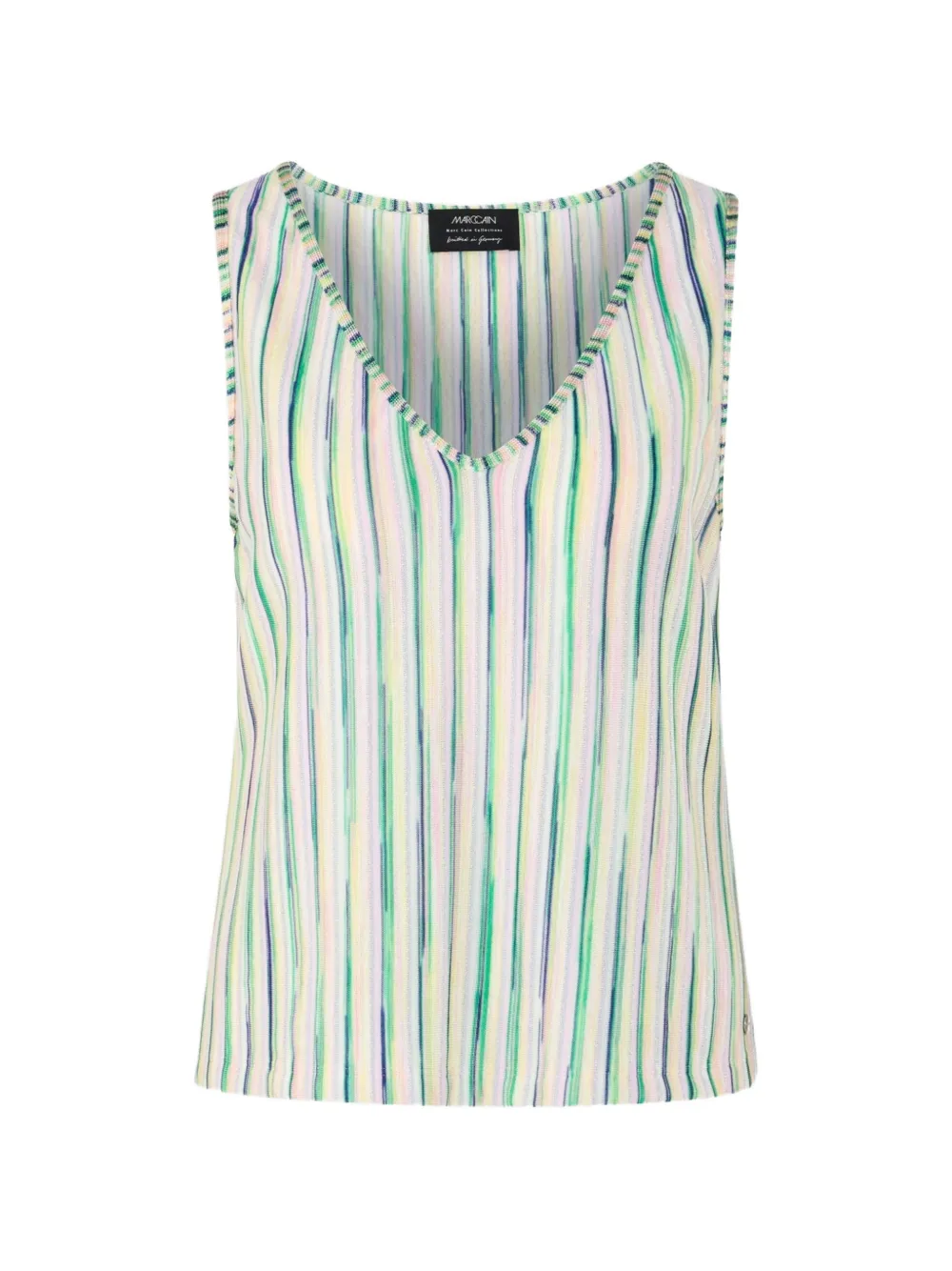 MARCCAIN striped V-neck top - Nude