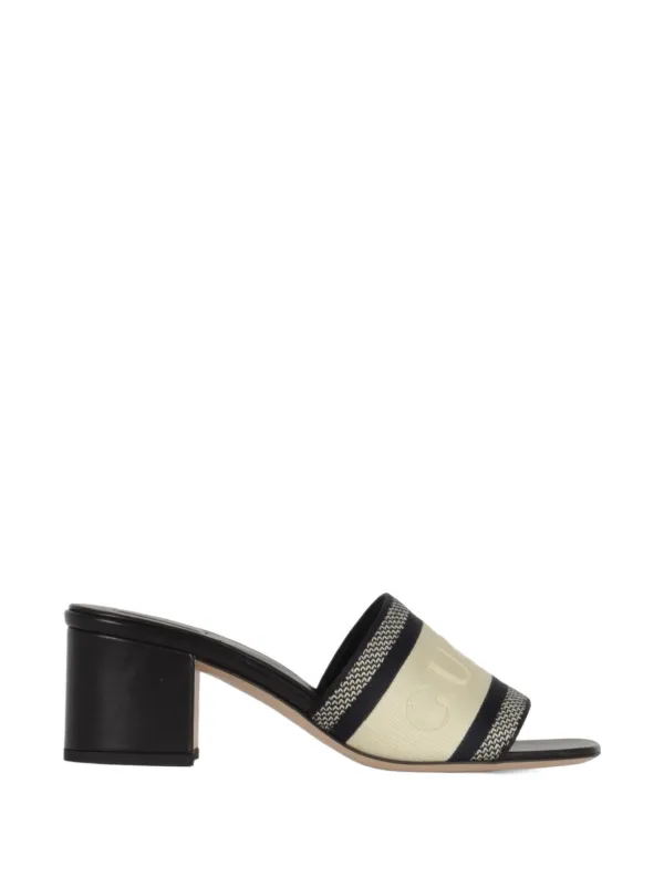 Gucci logo-band Sandals | Neutrals | FARFETCH