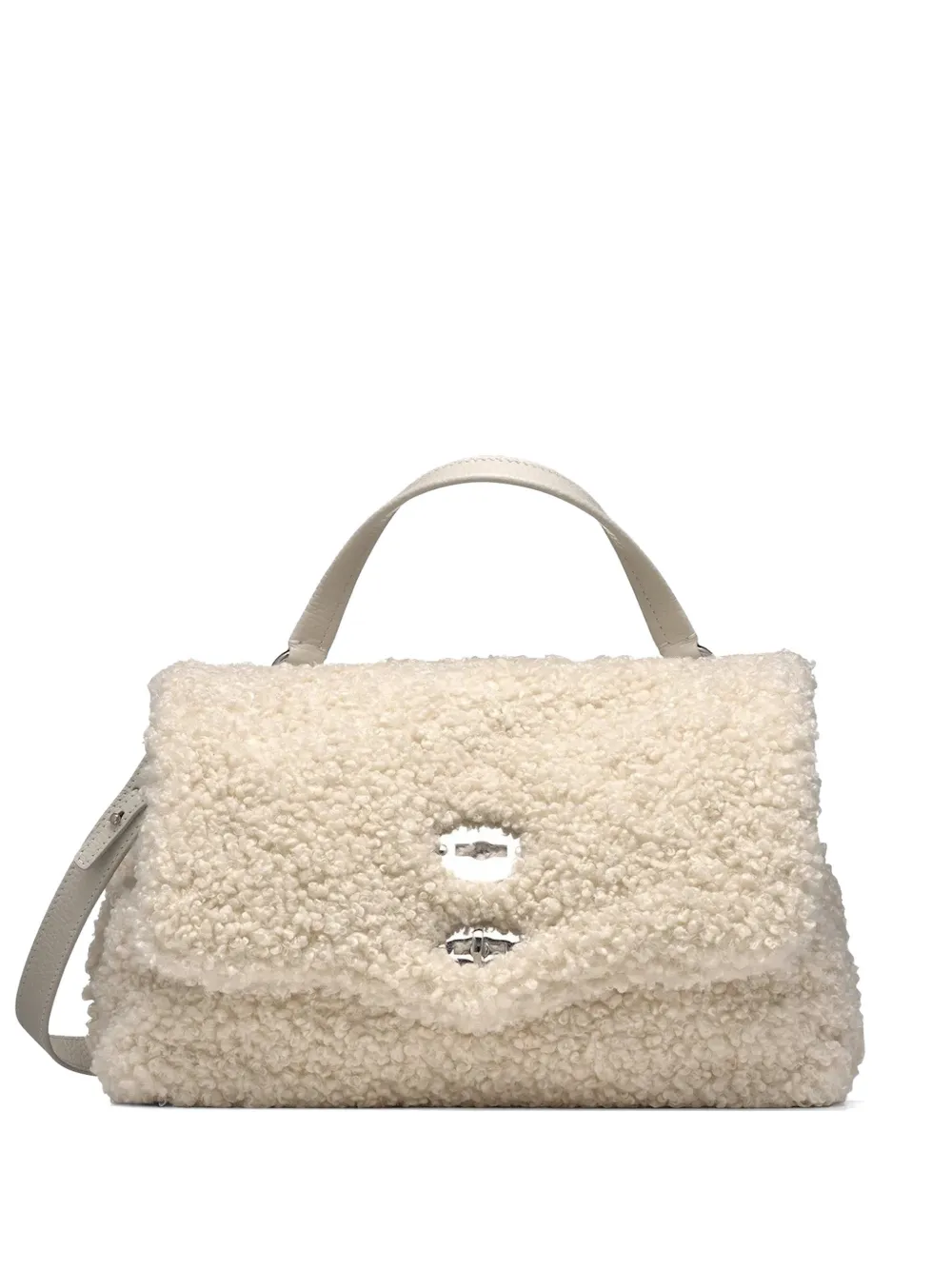 Zanellato small Postina shearling tote bag - Toni neutri