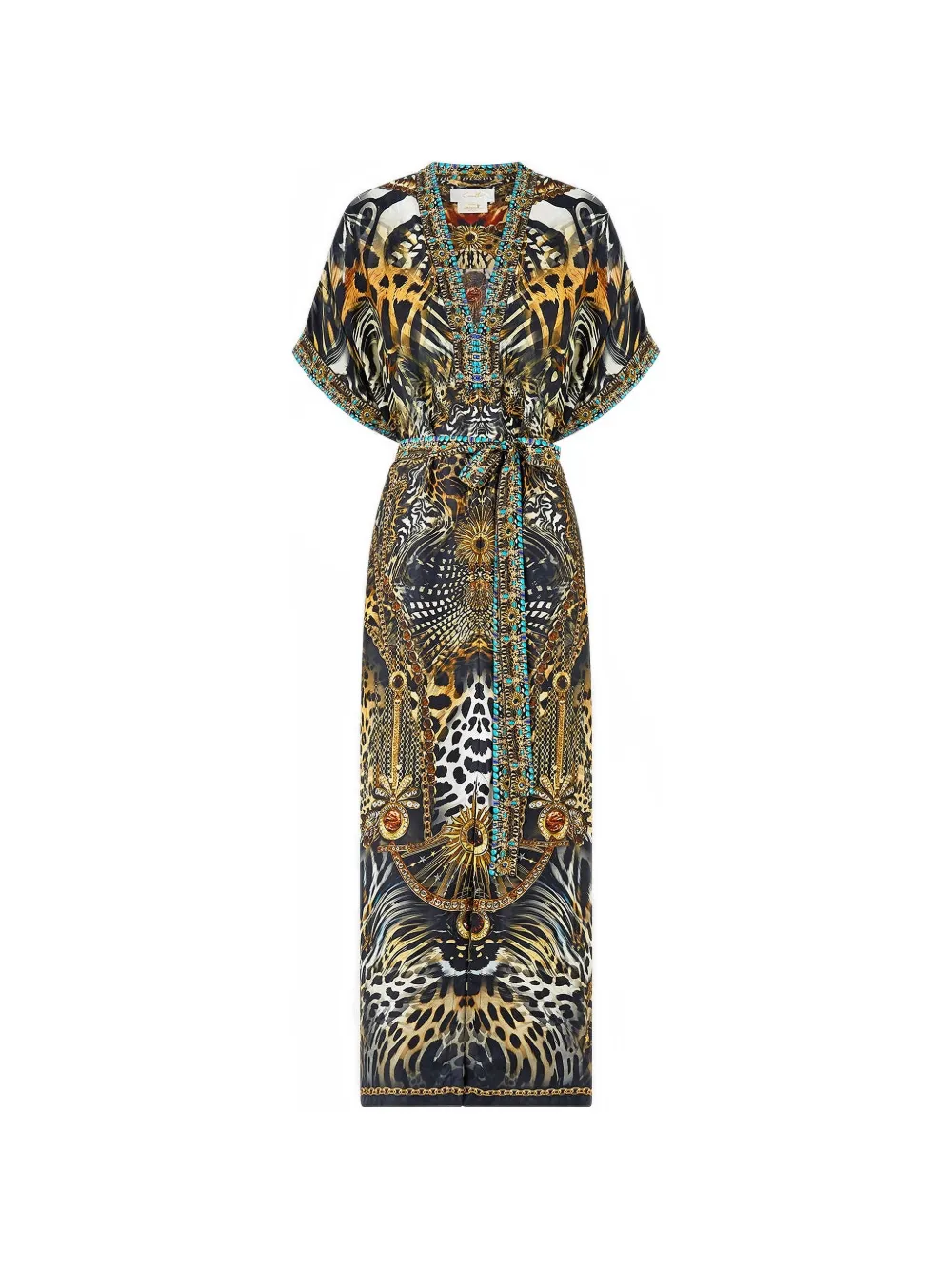 Camilla Feline folklore dress - Schwarz