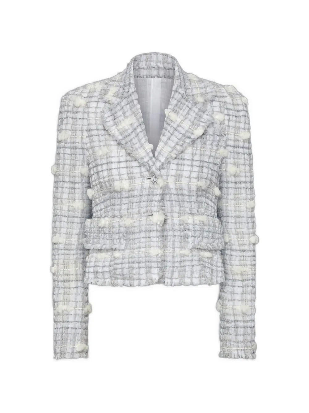 Thom Browne Repp stripe tweed jacket - Bianco