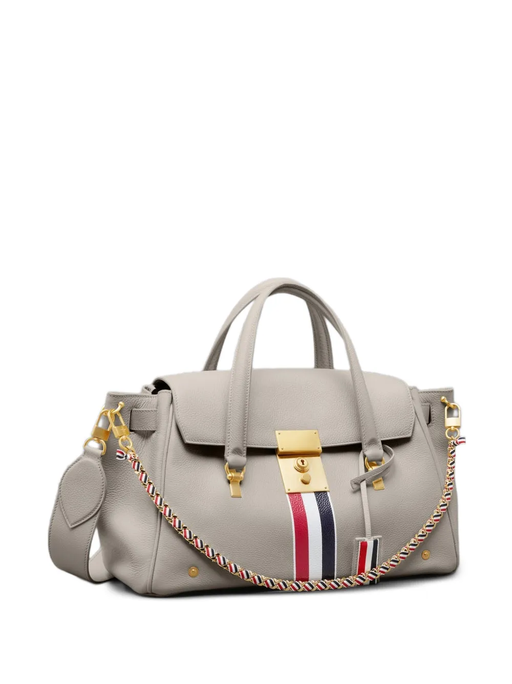Thom Browne Bolton tas met RWB-streep Wit