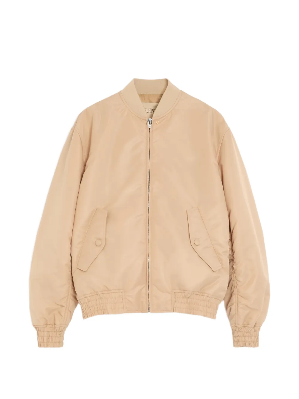 Valentino Garavani nylon bomber jacket with VGold - Toni neutri