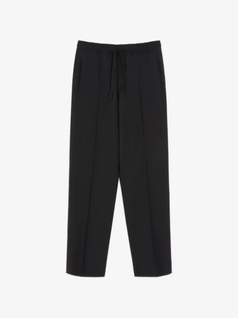 Valentino Garavani pantalon en laine à broderie VLogo