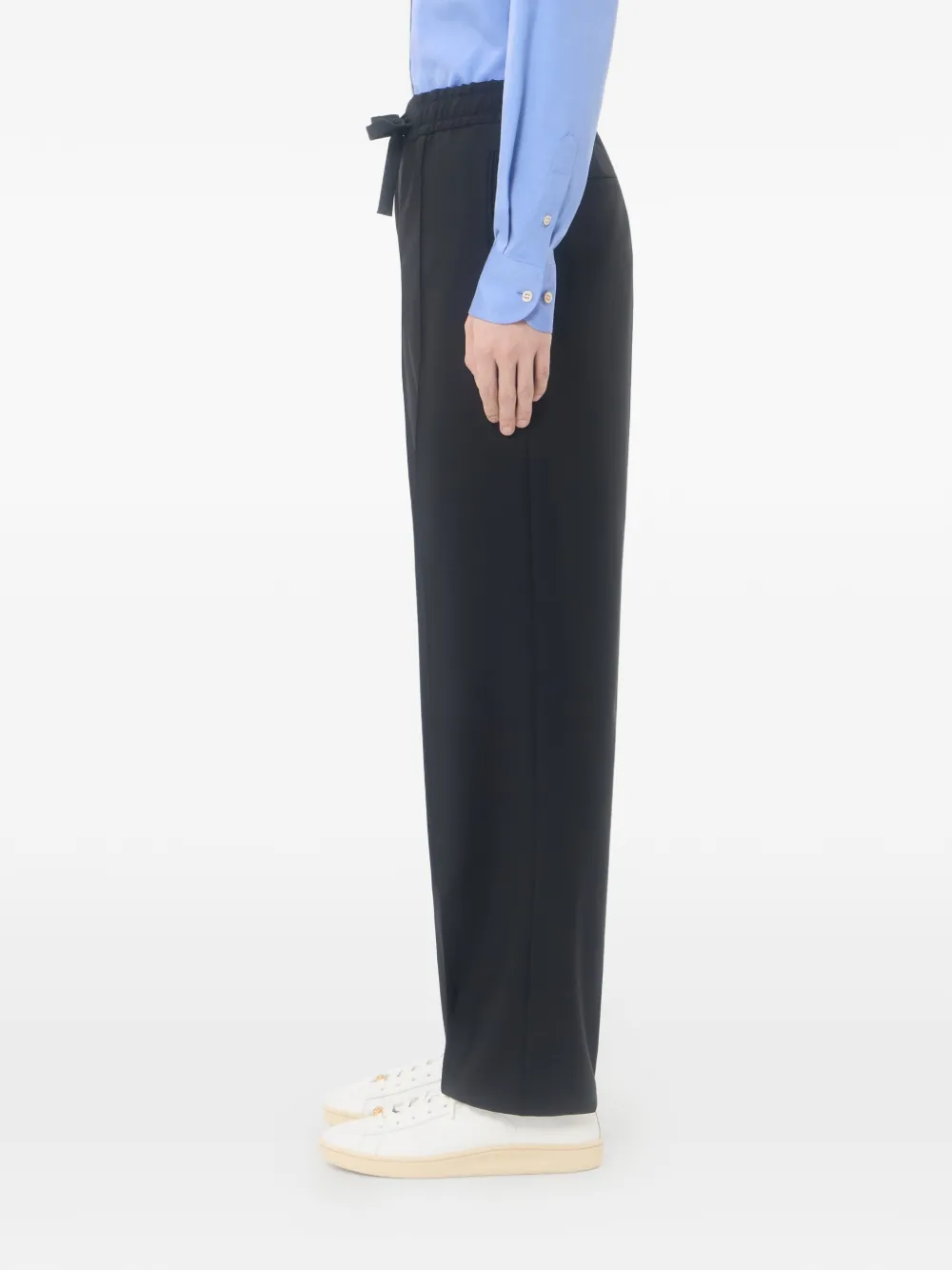 Valentino Garavani VLogo Signature wollen broek met trekkoord Zwart