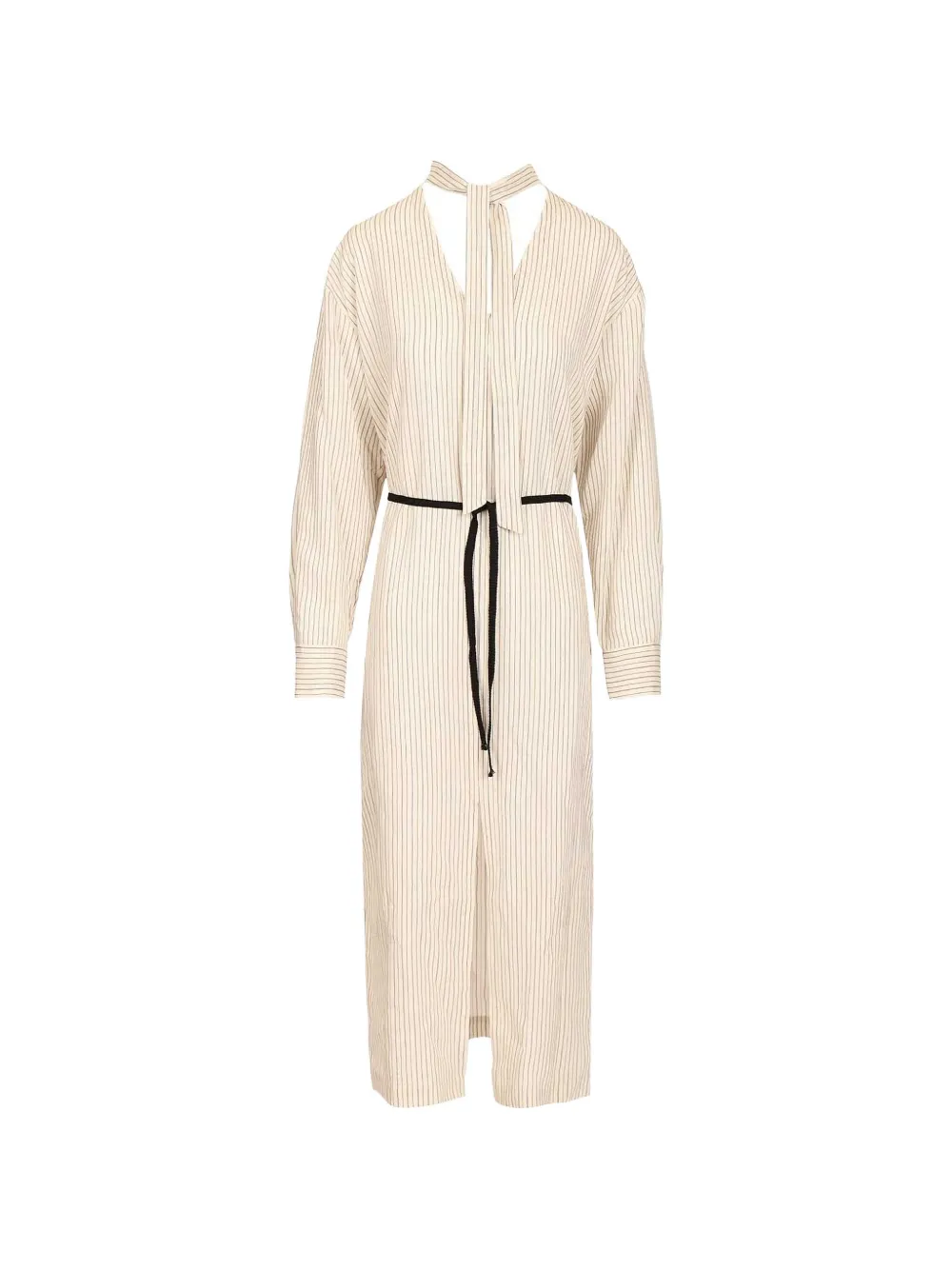 Barena striped tie-neck dress - Toni neutri
