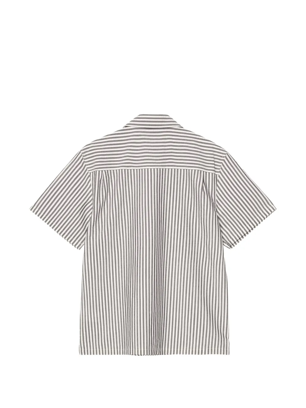 Carhartt WIP S S Leavel gestreept overhemd Wit